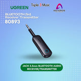 UGREEN 80893 Bluetooth Audio 2in1 UGREEN Transmitter Receiver with Aux Alat ubah headphone 3.5 jadi bluetooth headphone