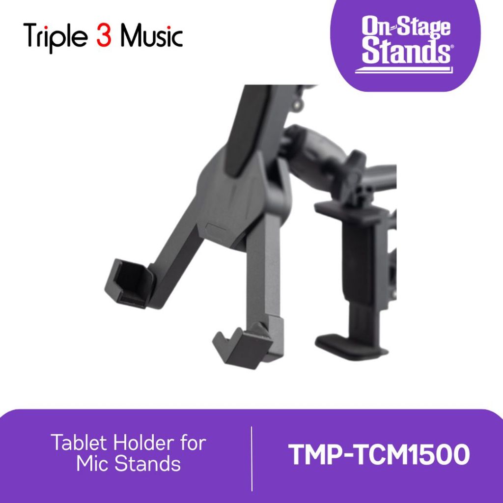 On-Stage TCM1500 stand clamp big tablet tab holder Ipad jepit stand mic 10-14 inch