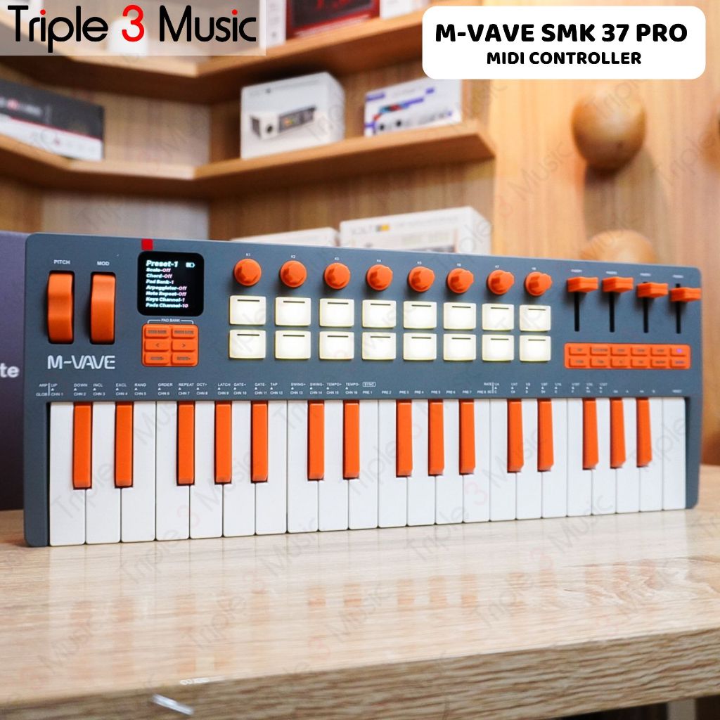 M-Vave SMK 37 Pro SMK37 PRO 37 Keys Midi Keyboard USB Midi Controller