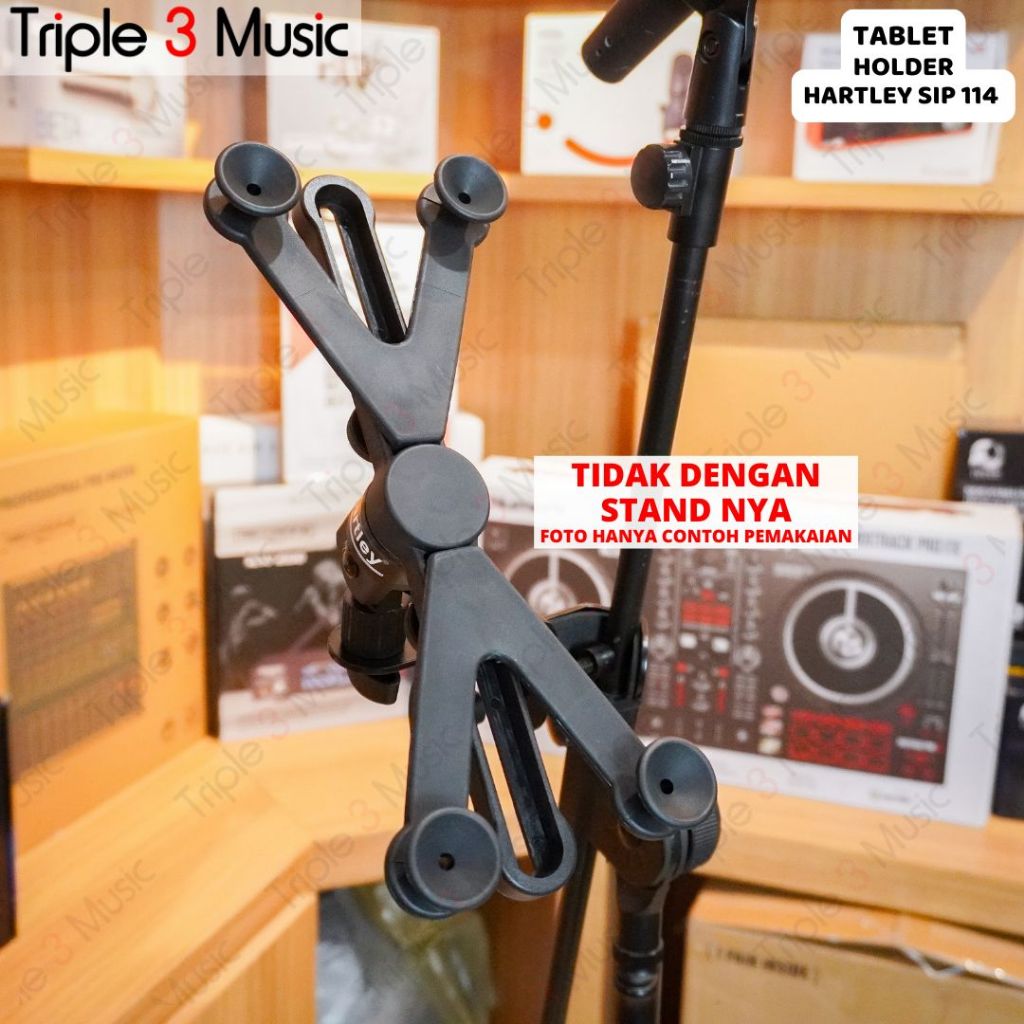 Hartley stand clamp big tablet tab holder Ipad jepit stand mic 10-14 inch