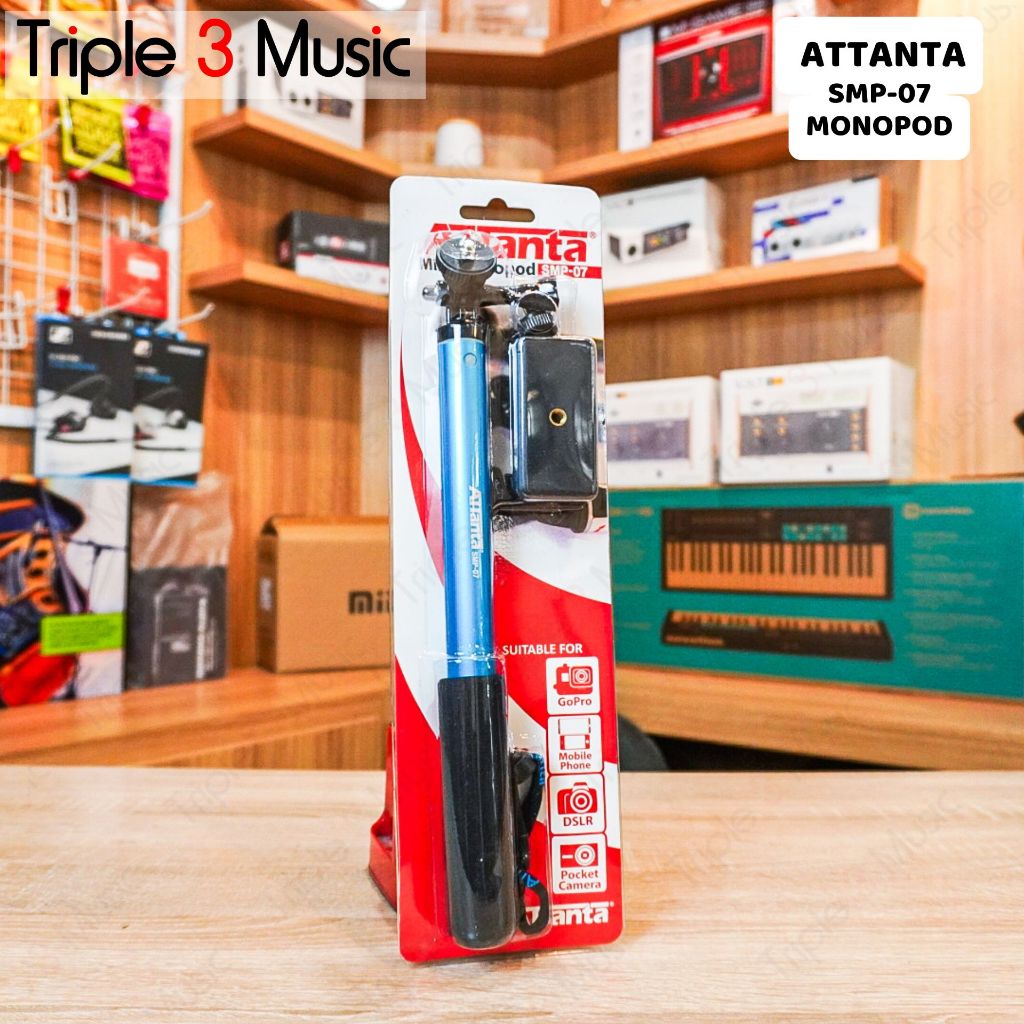 ATTANTA MINI MONOPOD / TONGSIS SMP-07 BLACK/BLUE/TITANIUM - Biru
