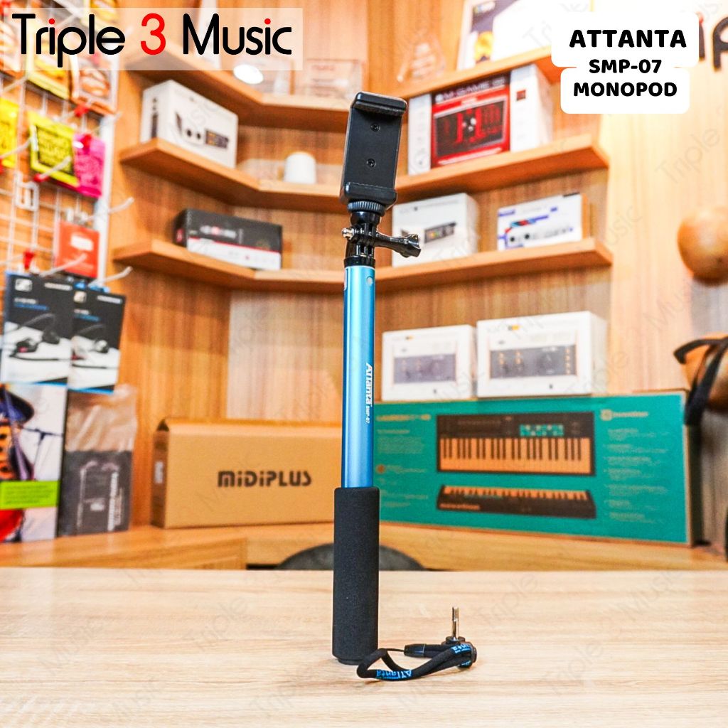 ATTANTA MINI MONOPOD / TONGSIS SMP-07 BLACK/BLUE/TITANIUM - Biru