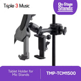 On-Stage TCM1500 stand clamp big tablet tab holder Ipad jepit stand mic 10-14 inch