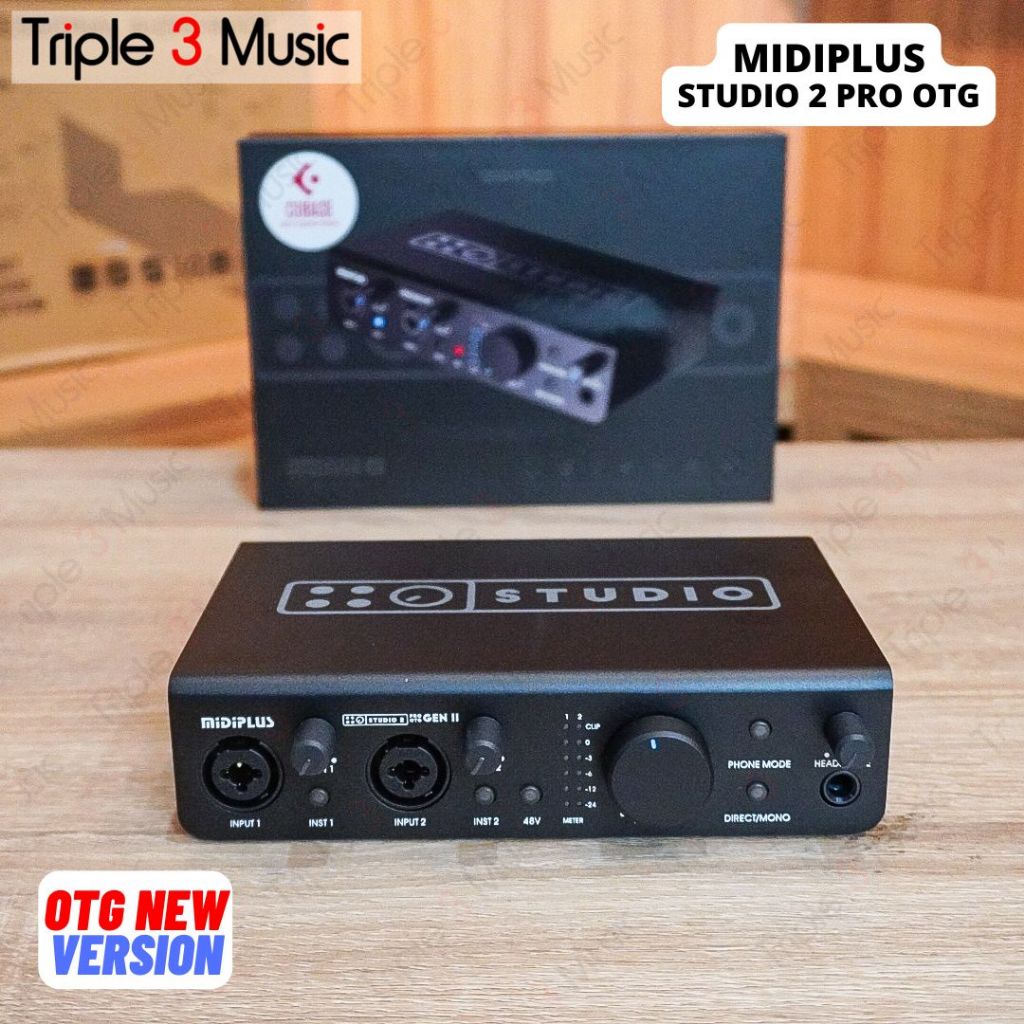 MIDIPLUS Studio 2 PRO OTG NEW Soundcard Recording Streaming Triple3music
