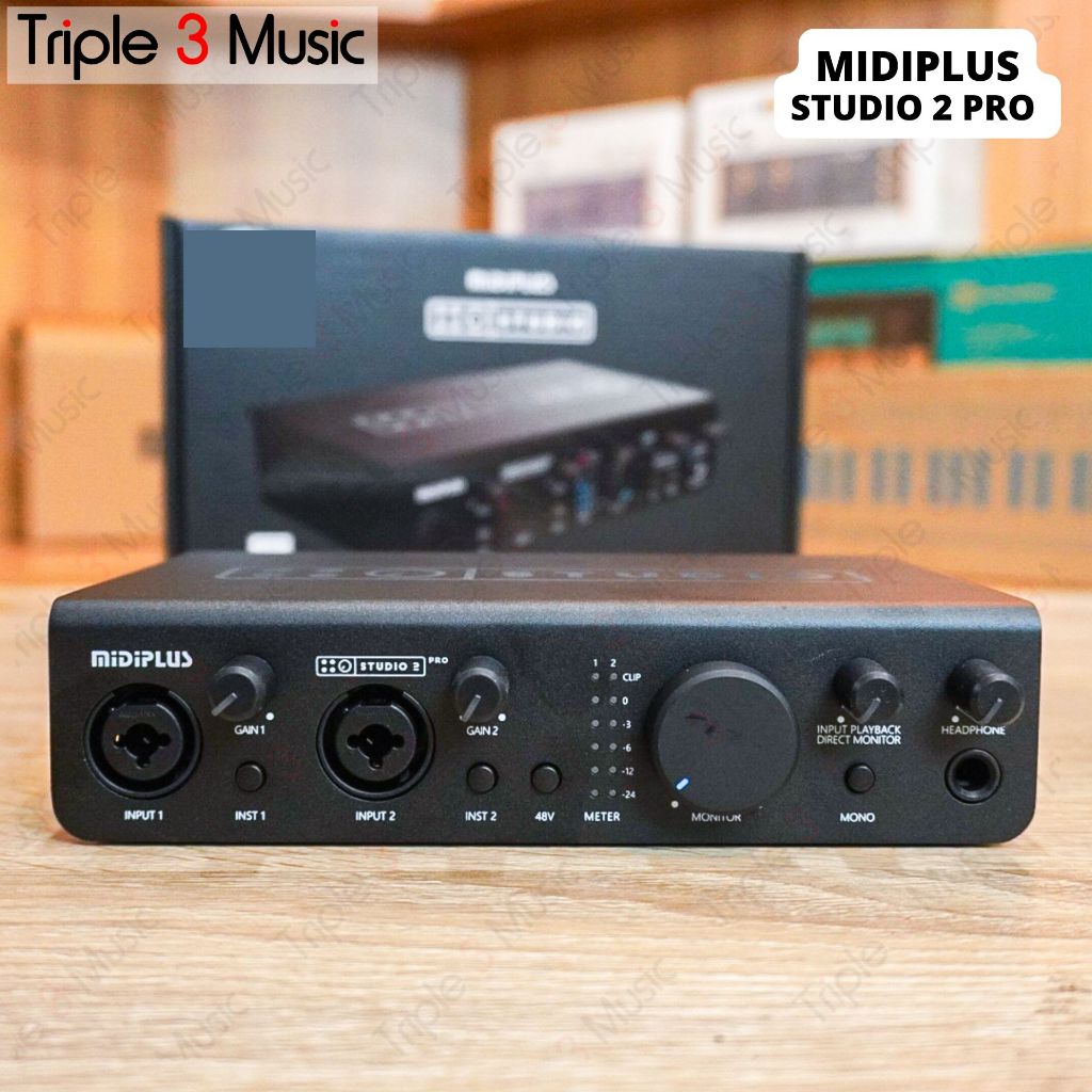 MIDIPLUS Studio 2 Pro Soundcard Recording Triple3music