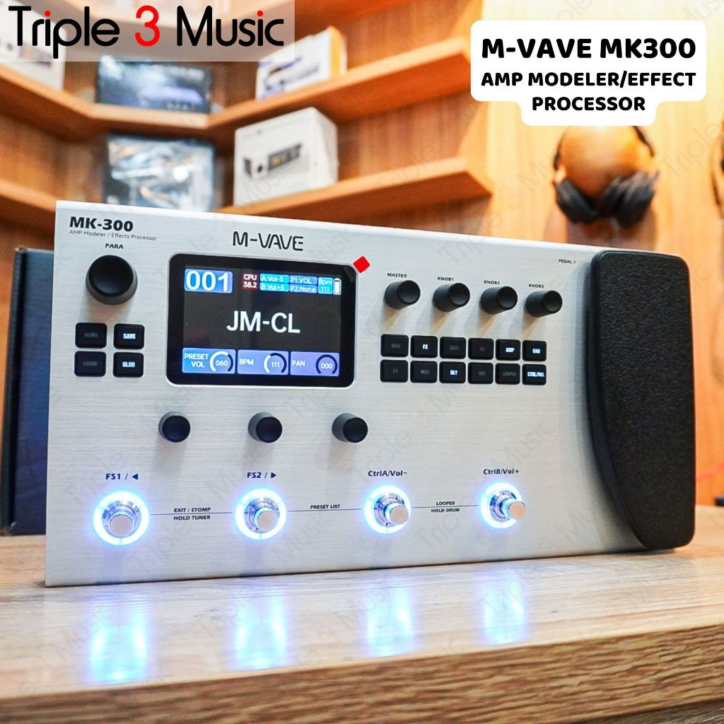 M-Vave MK300 MK 300 Efek Gitar Digital Multi Effect Processor