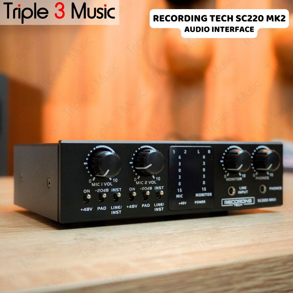 Recording Tech RT SC220 MK2 24bit Audio Interface USB Live Streaming SC220 MKII