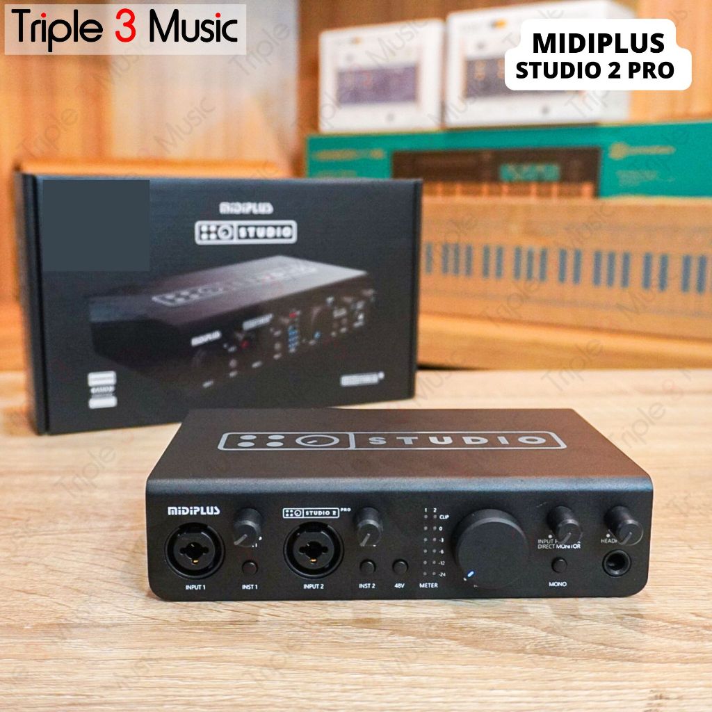 MIDIPLUS Studio 2 Pro Soundcard Recording Triple3music