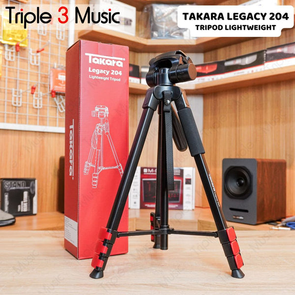 Takara LEGACY 204 Lightweight Tripod KAMERA Fluid Head Tripod untuk Kamera