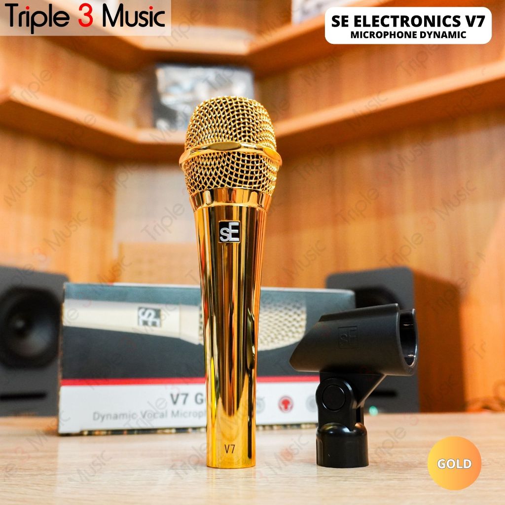 sE Electronics V7 Gold Supercardioid Dynamic Handheld Vocal Microphone - Gold