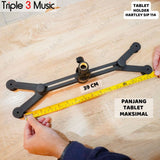Hartley stand clamp big tablet tab holder Ipad jepit stand mic 10-14 inch