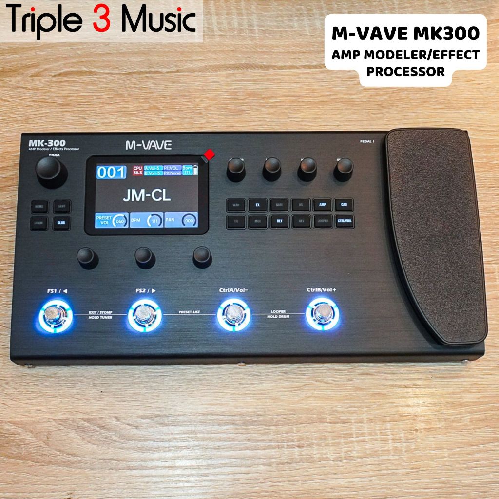 M-Vave MK300 MK 300 Efek Gitar Digital Multi Effect Processor