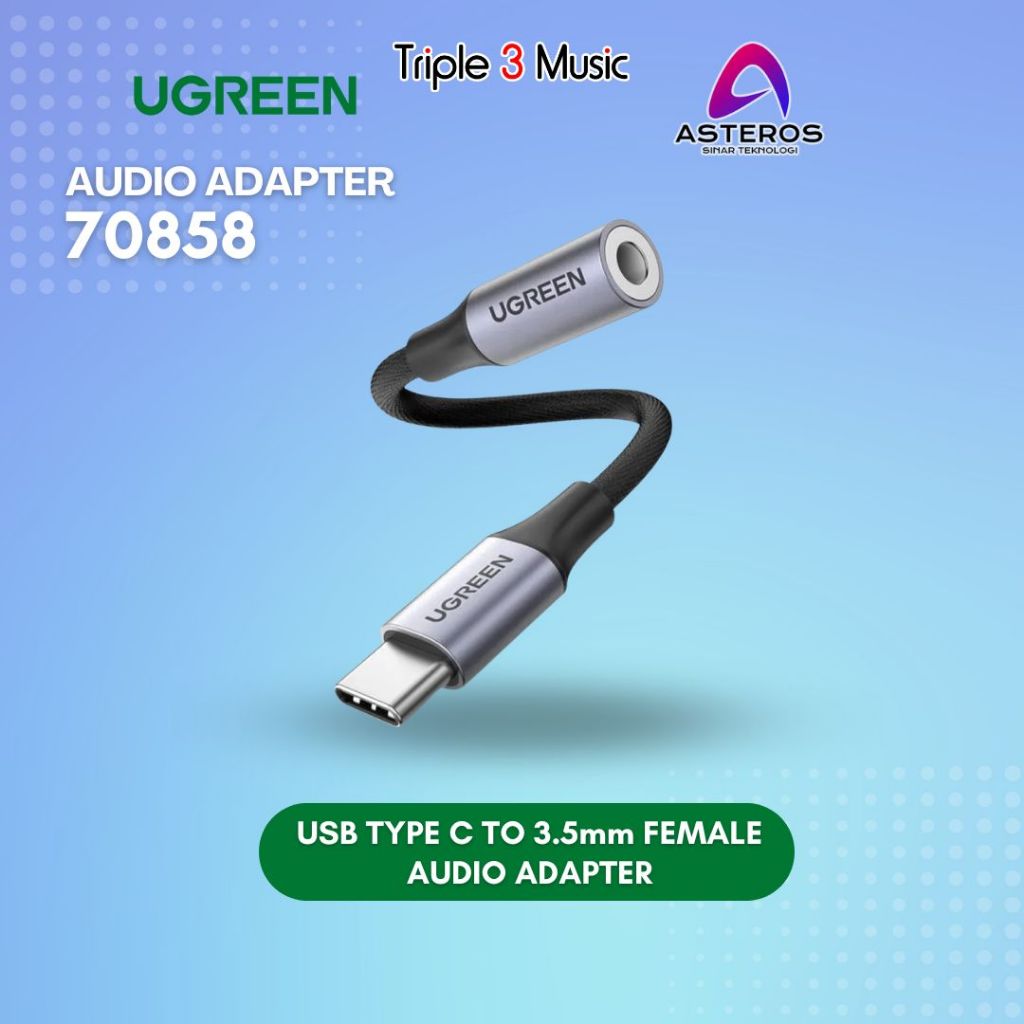 Ugreen Usb C to 3,5mm Audio DAC converter 10cm for Samsung/IPAD-80154