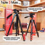 TAKARA ECO-173A Tripod untuk Kamera, Action Cam dan Handphone Aluminium Camera Holder Handphone