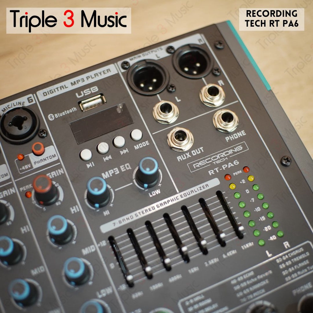 Recording Tech RT PA6 Mixer Audio 6 Channel