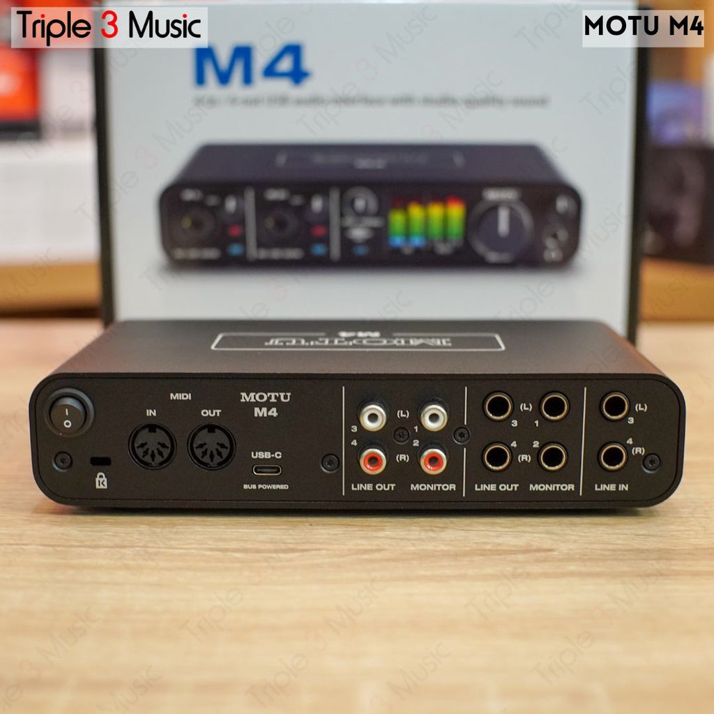 MOTU M4 4x4 USB C Audio Interface Soundcard Rekaman original