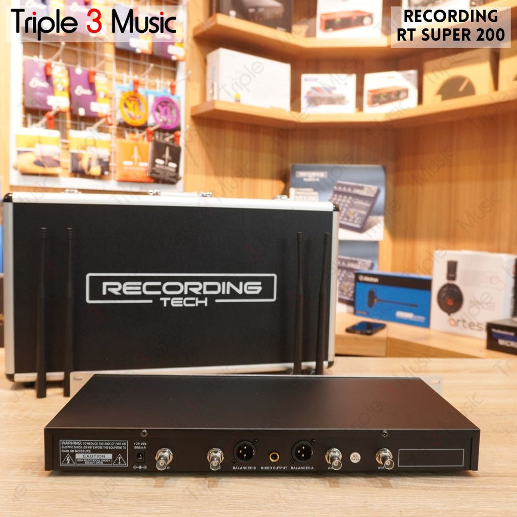 RECORDING TECH RT SUPER200 RT Super 200 WIRELESS MICROPHONE 2 CHANEL MIC WIRELESS