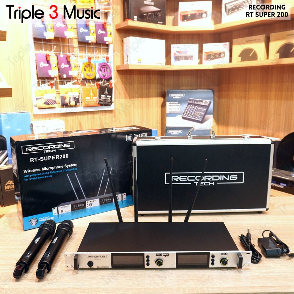 RECORDING TECH RT SUPER200 RT Super 200 WIRELESS MICROPHONE 2 CHANEL MIC WIRELESS