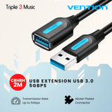 Vention VAS A45 2m Kabel Usb Extension Perpanjangan USB 3.0 5Gbps